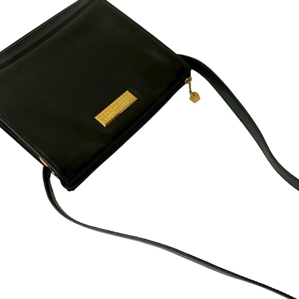 CHRISTIAN DIOR Black Leather Pochette Shoulder Bag - Picture 4 of 10